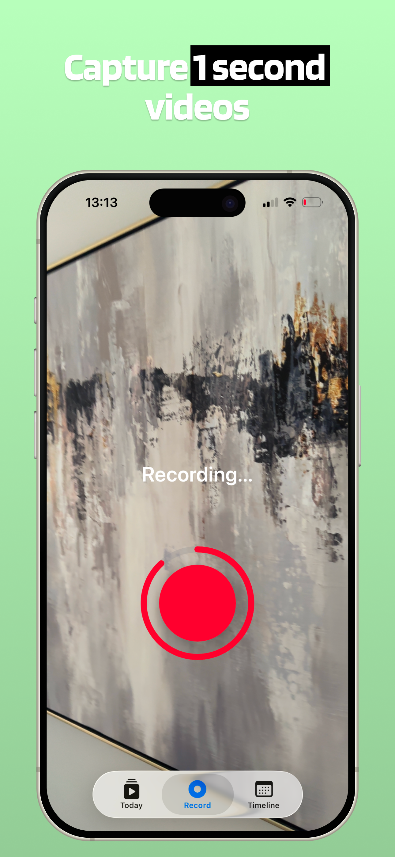 Record 1-second clips